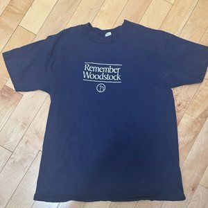 VINTAGE "REMEMBER WOODSTOCK" FESTIVAL T SHIRT 1979/80 SIZE XL